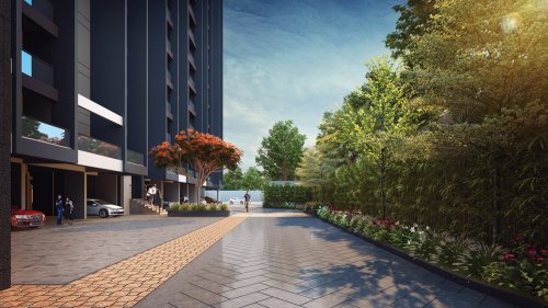 Evening Elevation & Parking
