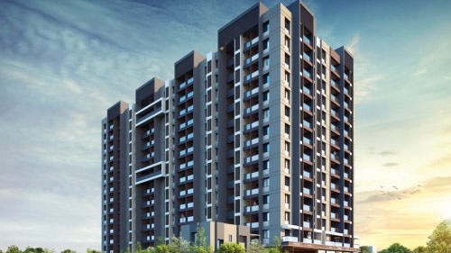 Pacific Tower building side elevation showing bricks structure